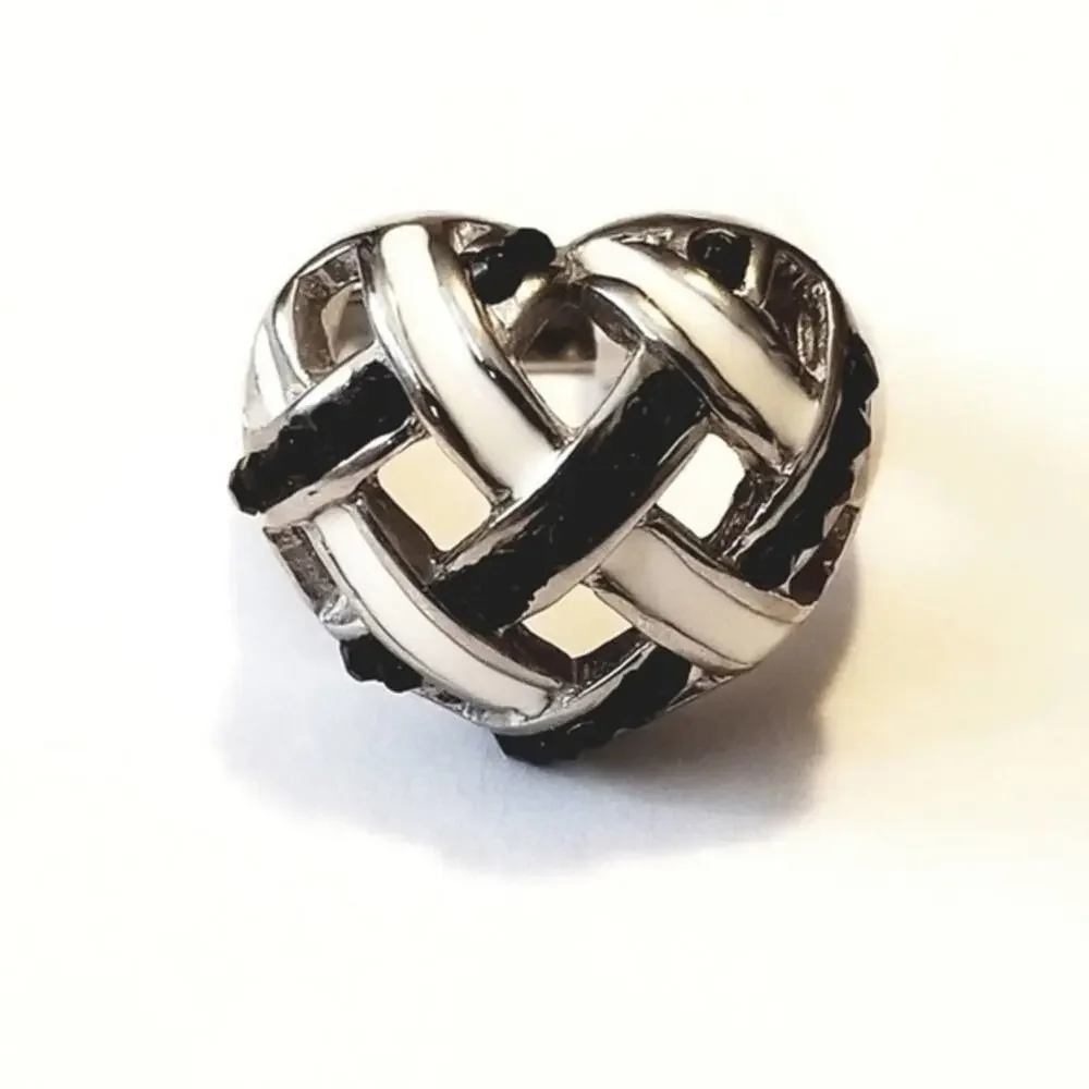 New stainless steel‎ heart ring size 8